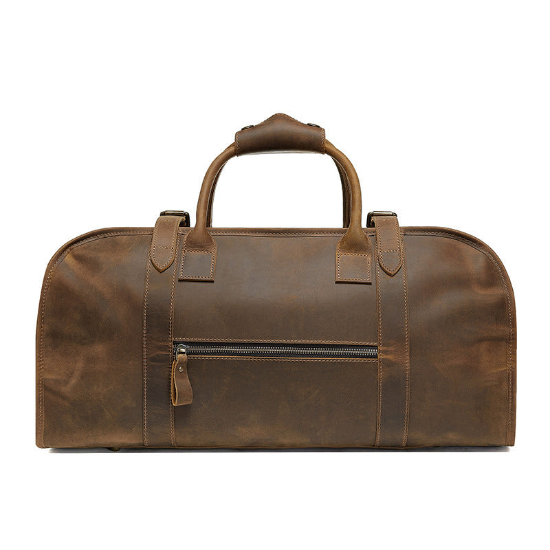 Vintage European & American Genuine Leather Travel Bag 18" Portable Backpack