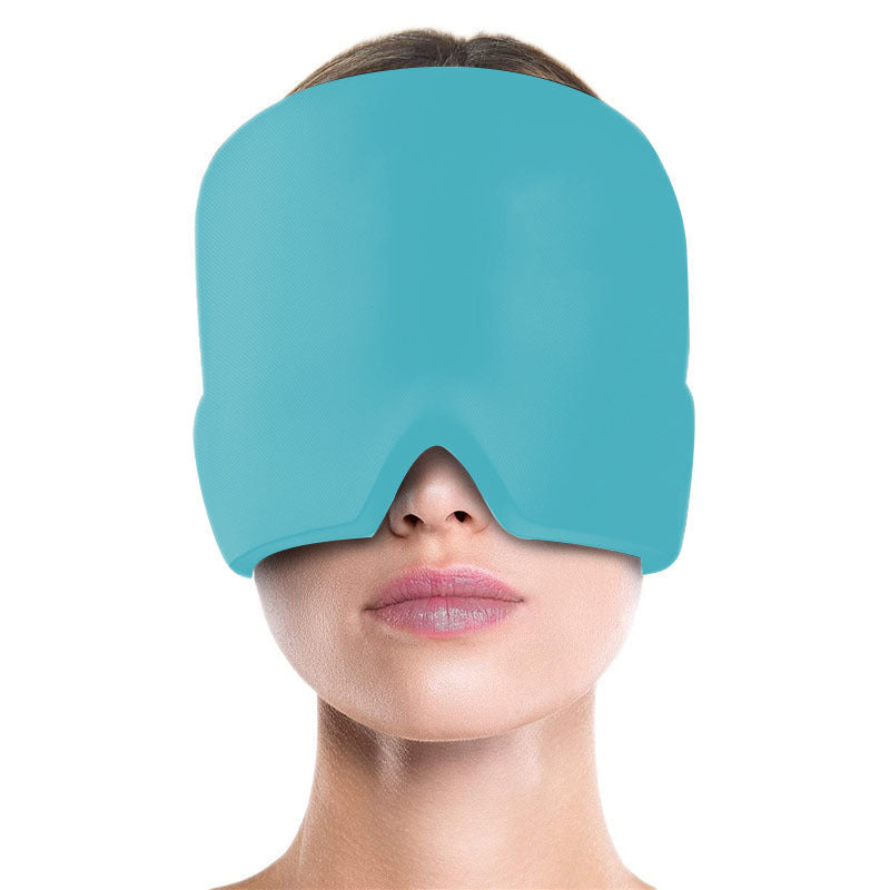 Migraine Relief Hat Cold Therapy Ice Pack Eye Mask for Puffy Eyes Comfortable Head Wrap