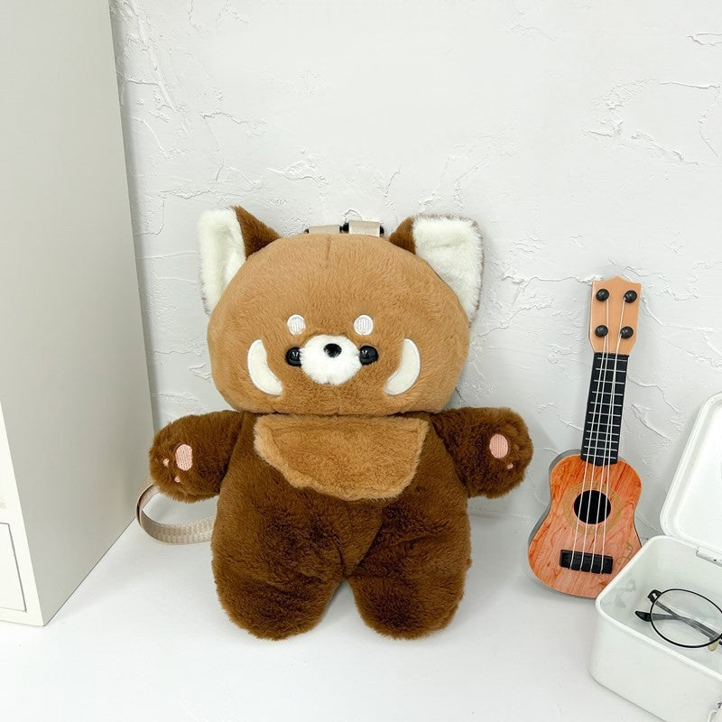 Women's Plush Panda Girl Backpack – Multiple Sizes