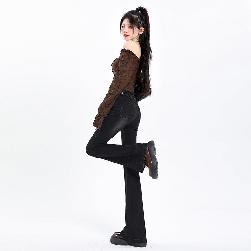 Jean skinny patchwork style vintage