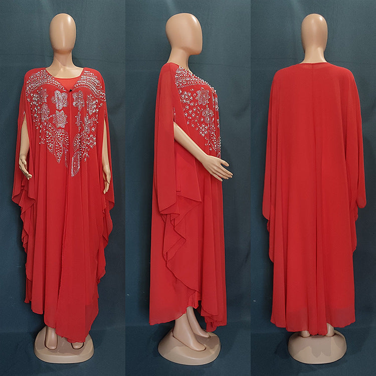 Plus Size Muslim Robe Long Dress Saudi Style European American Gown