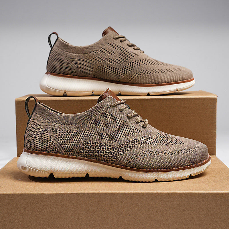 Men's Breathable Fly-Knit Casual Sneakers in Multiple Colors