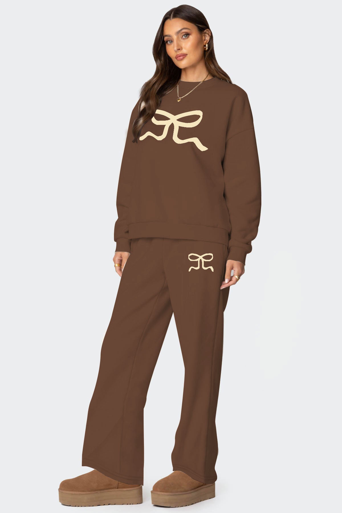 Women's Round Neck Long Sleeve Loose Thick Sweater