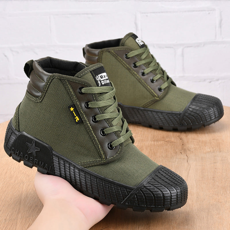 Men's High-Low Canvas Cloth Shoes Breathable Sports Sneakers