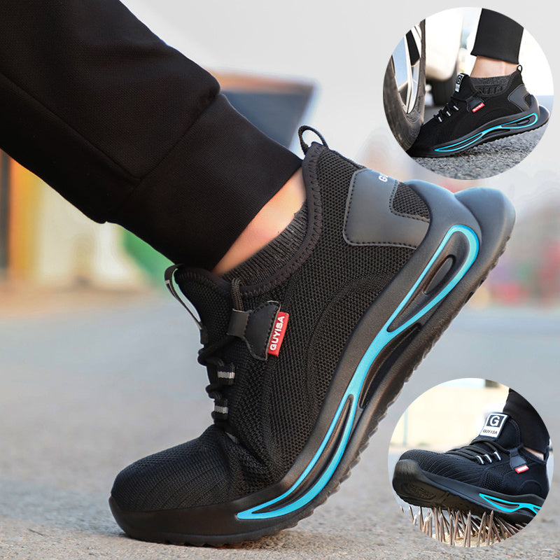 Steel Toe Work Shoes for Men Nonslip Puncture-Resistant Safety Sneakers