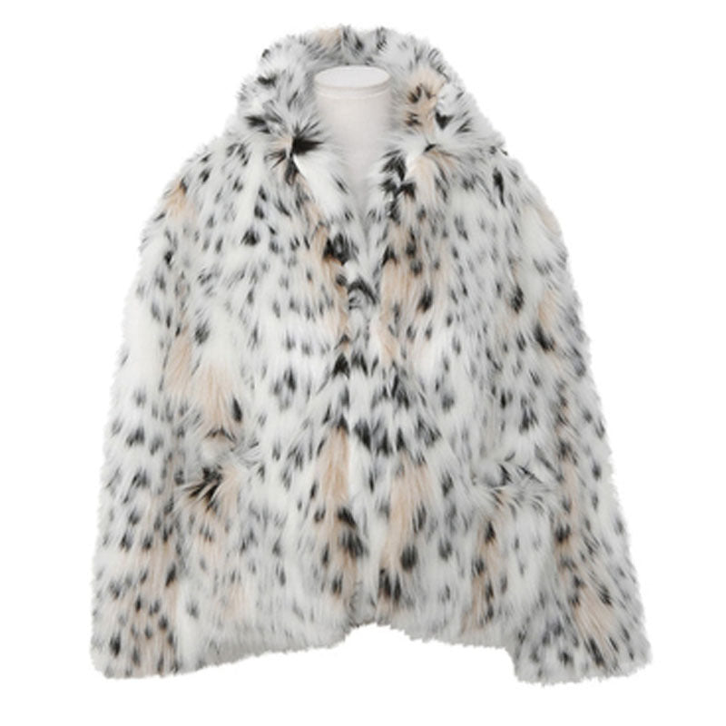 Women's Short Elegant Tigercat Leopard Print Casual Coat
