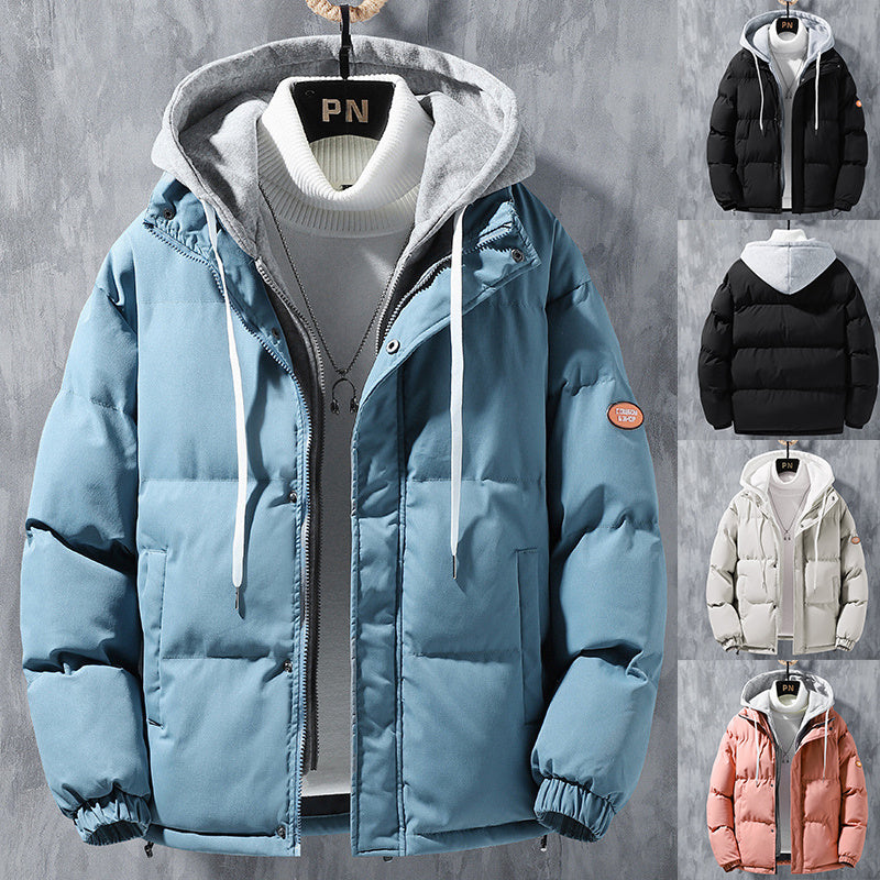 Men's Winter Hooded Windproof Thickened Two-Piece Cotton Jacket