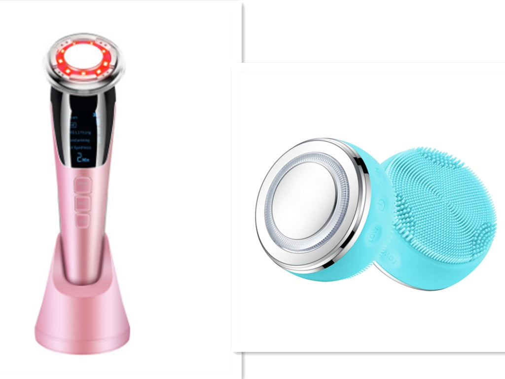 Ultrasonic LED Photon Vibration Light Therapy Micro-Current Beauty Massager