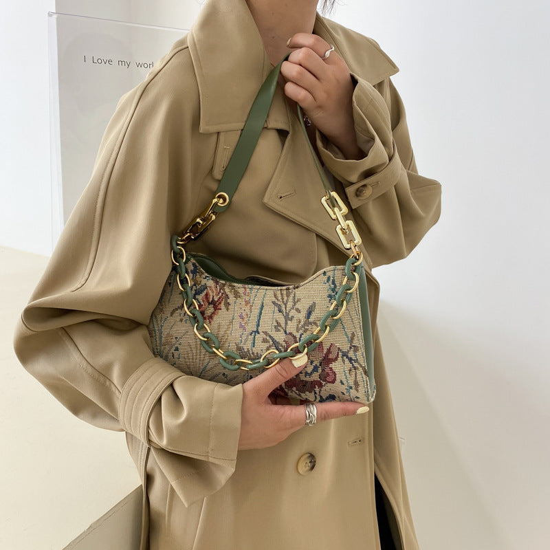 Fashion Simple Baguette Shoulder Bag for Armpit Carrying