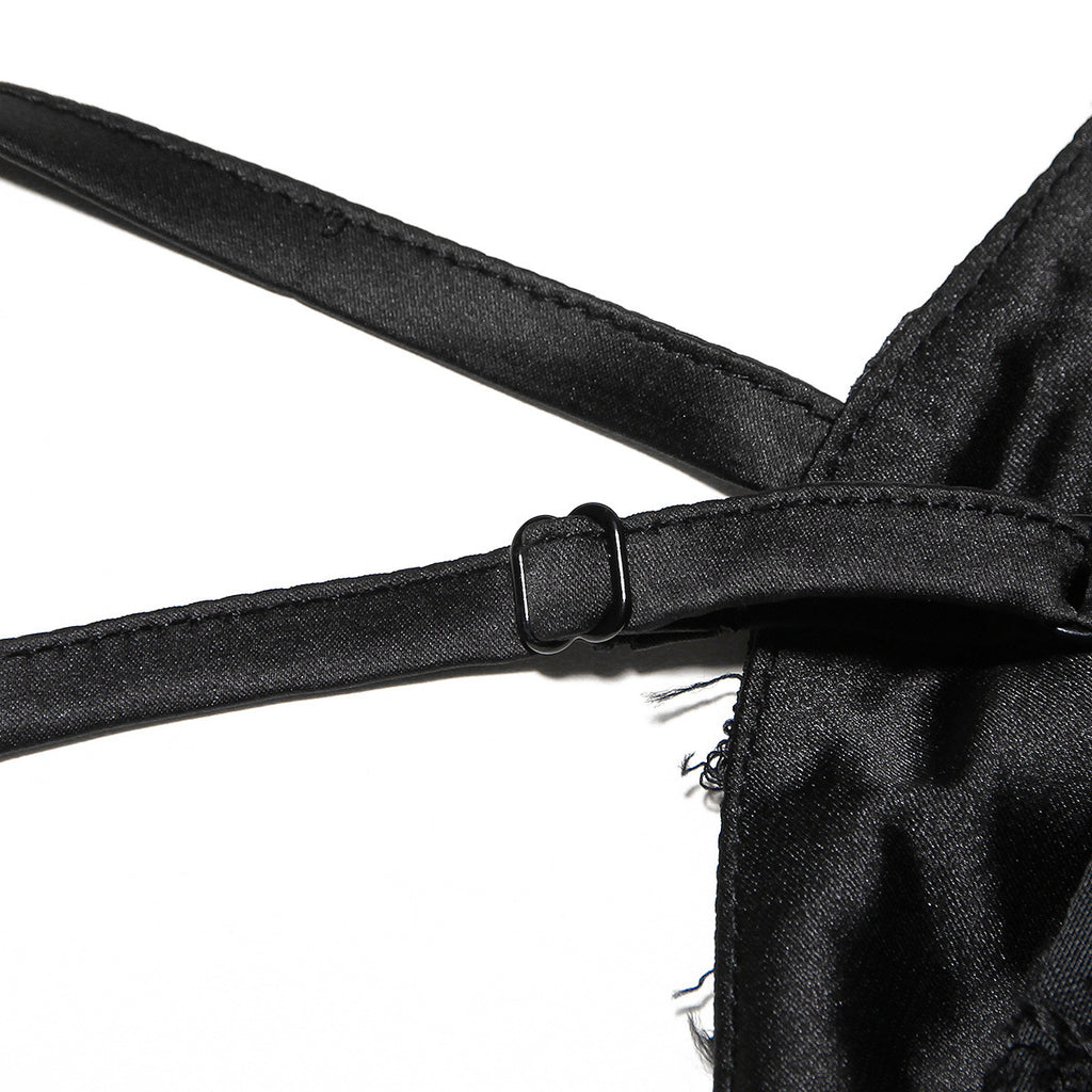 Elegant Strapless Lace Suspender A-Line Dress for Women