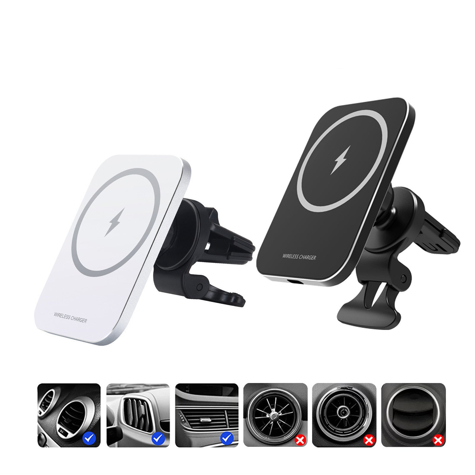 Magnetic Wireless 15W Car Phone Holder for Apple 12 Series