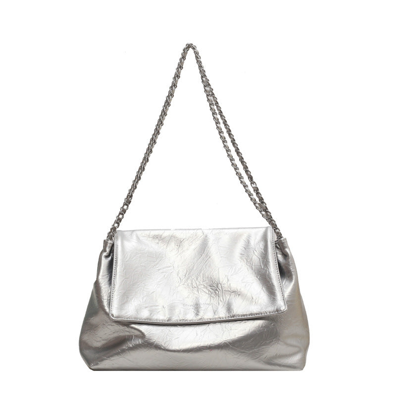 PU Soft Leather Large Capacity Underarm Chain Shoulder Bag