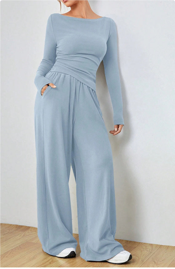 Women's Irregular Casual Long-Sleeve Suit Set