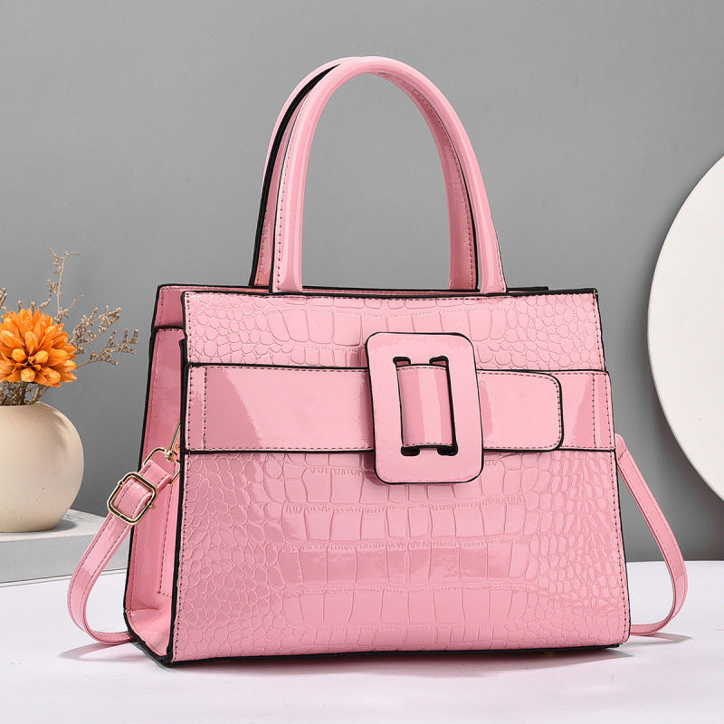 Sac à main polyvalent pour femme en PU souple, taille moyenne, 28x11x21cm