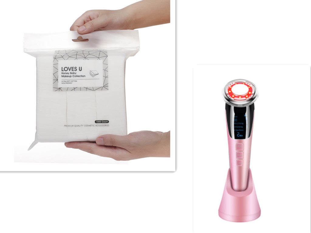 Ultrasonic LED Photon Vibration Light Therapy Micro-Current Beauty Massager