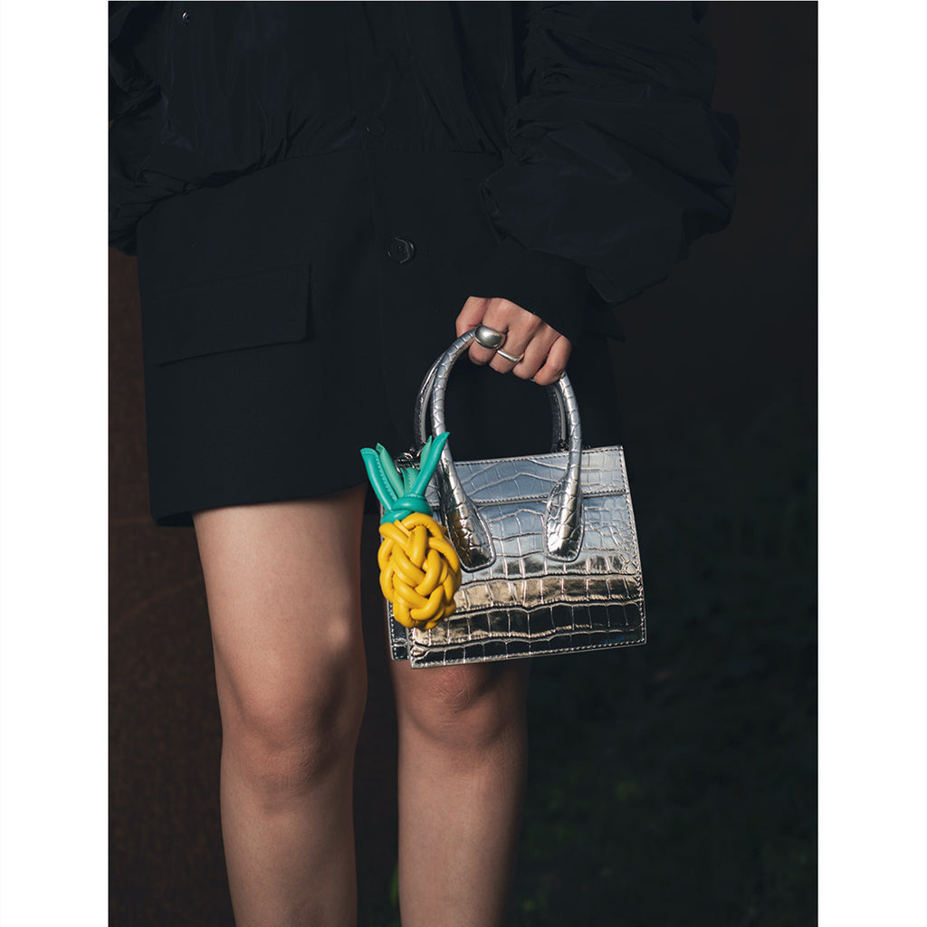 Mini Square Cow Leather Chain Bag 17CM