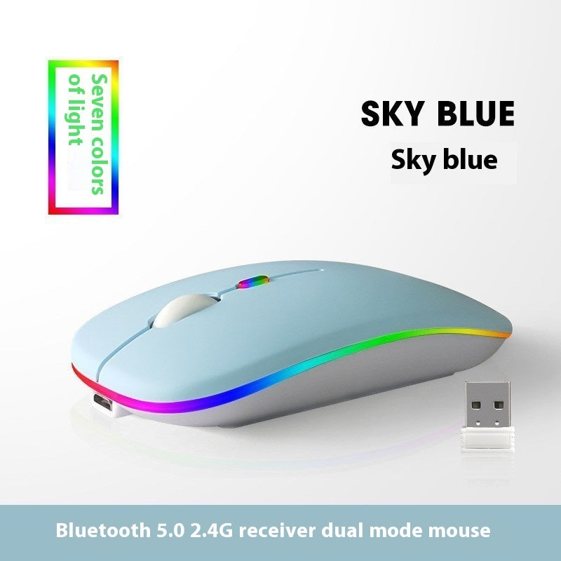 Glowing Bluetooth Self-Charging Mute Mouse