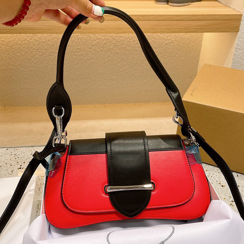 Sac à bandoulière en cuir de petite taille pour femmes style rétro européen et américain 28x14x5cm