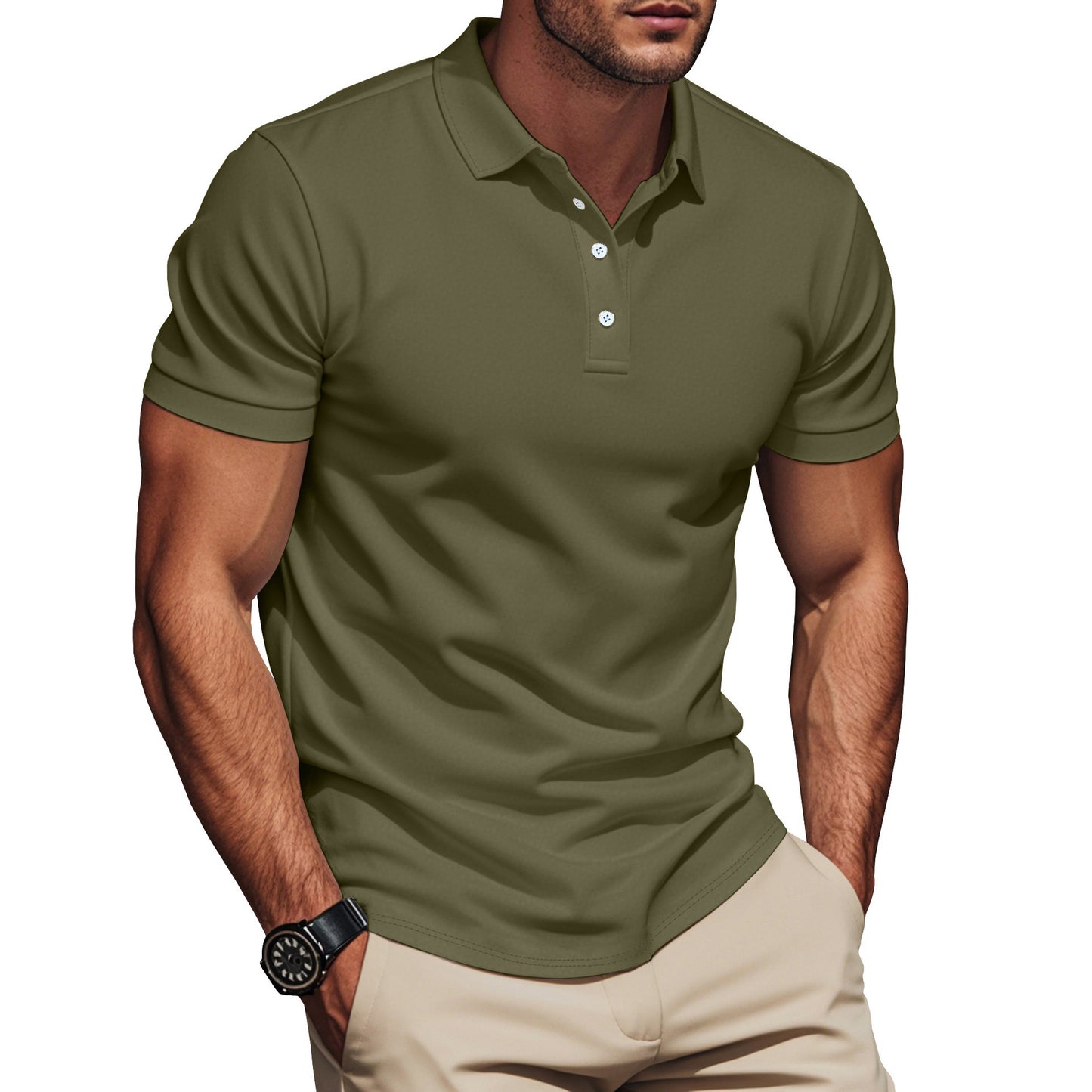 Casual British Style Summer Men's T-shirt