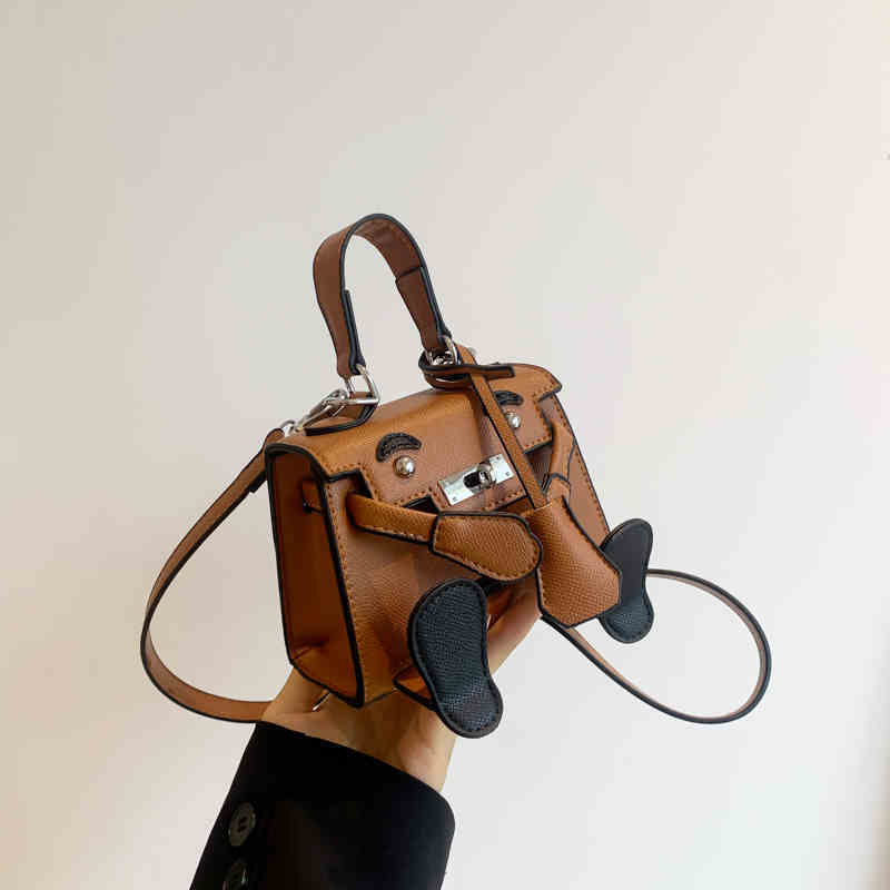 Kelly Mini PU Leather Messenger Bag with Lock Closure