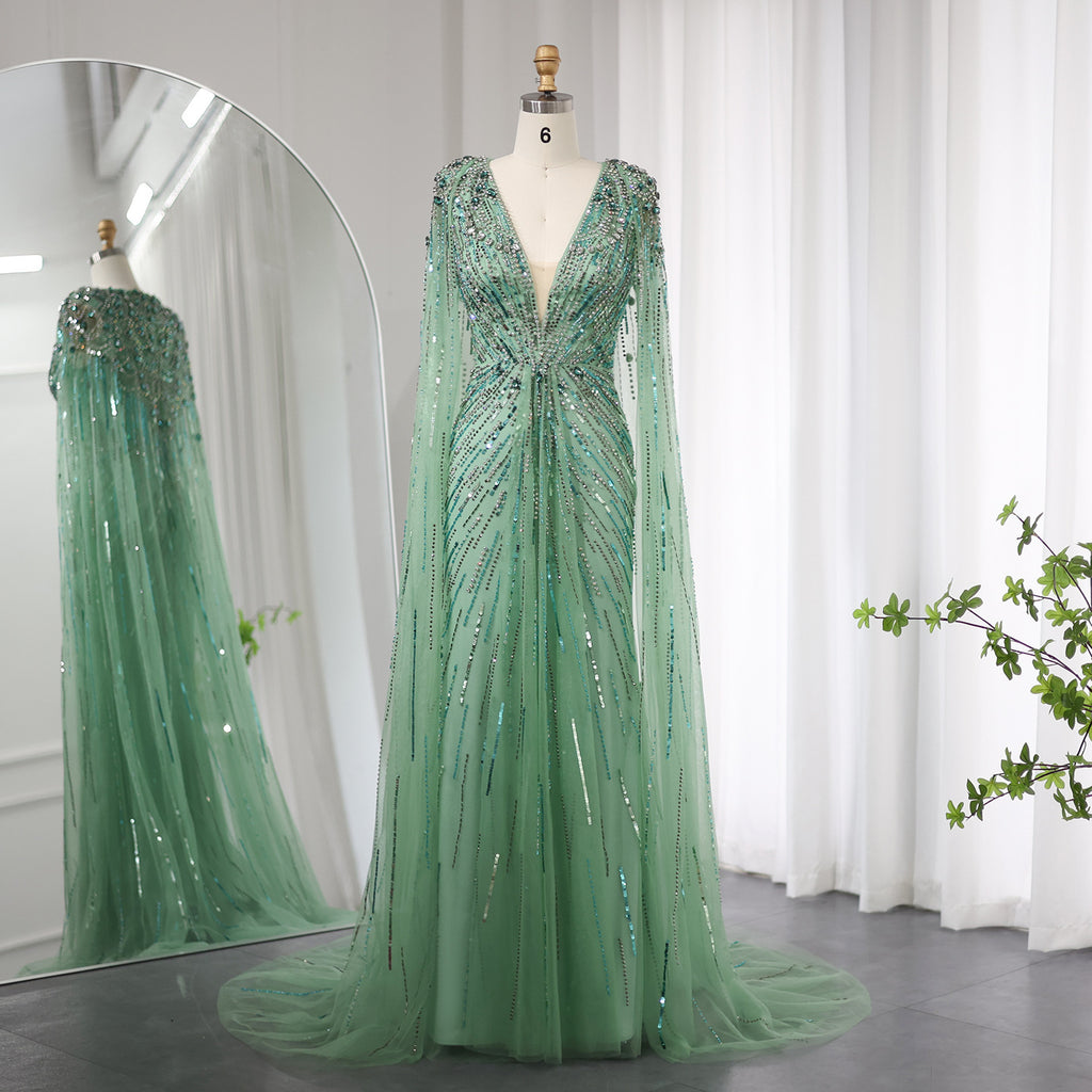 Elegant Long V-Neck Lace Dress in Multiple Colors