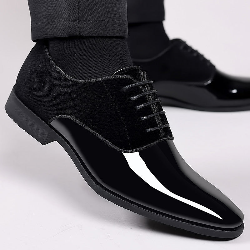 Men's Lightweight Formal Leather Business Shoes Patent Leather