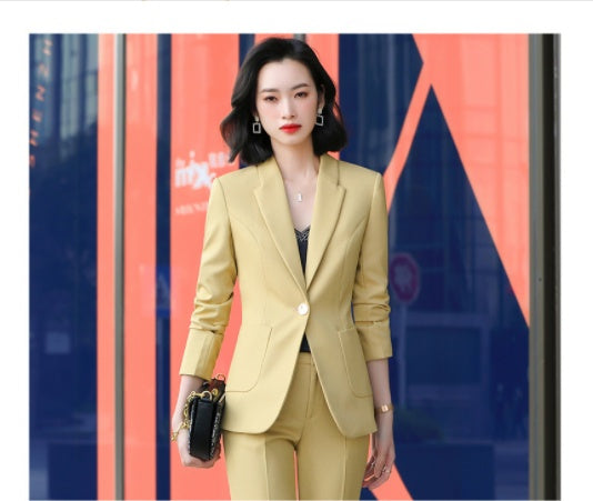 Spring & Autumn Commuter Women's Suits - Polyester Blend