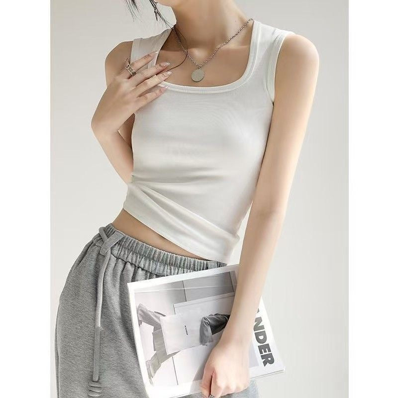 Women's Thread Vest Camisole Sleeveless Bottoming T-Shirt