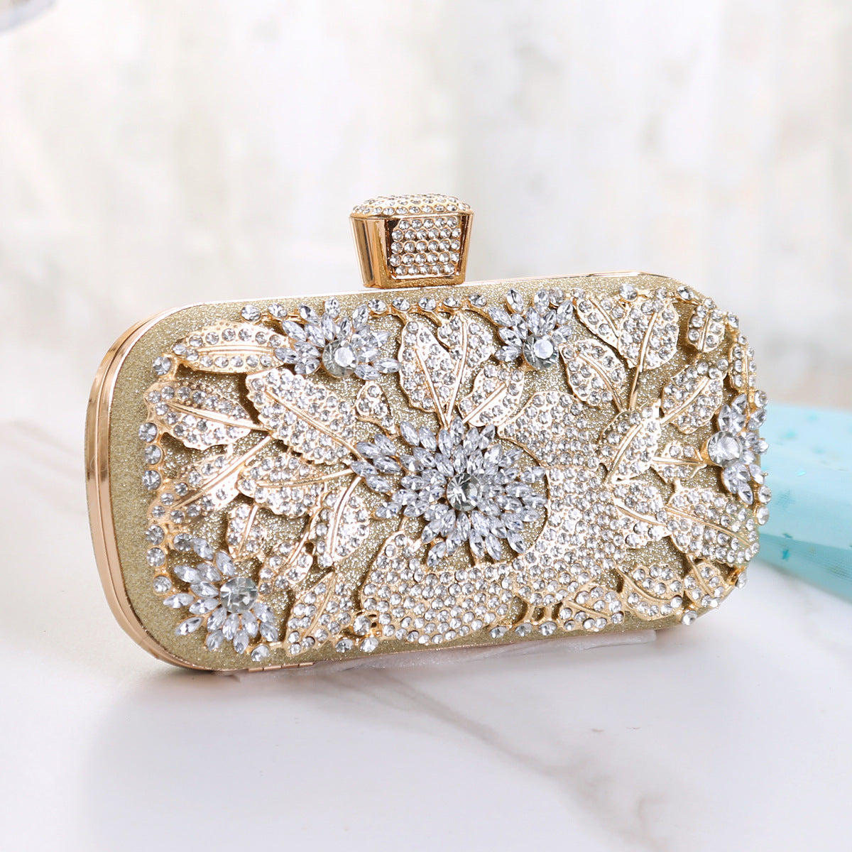 Sac à main européen et américain pour femme, avec diamants et double anse