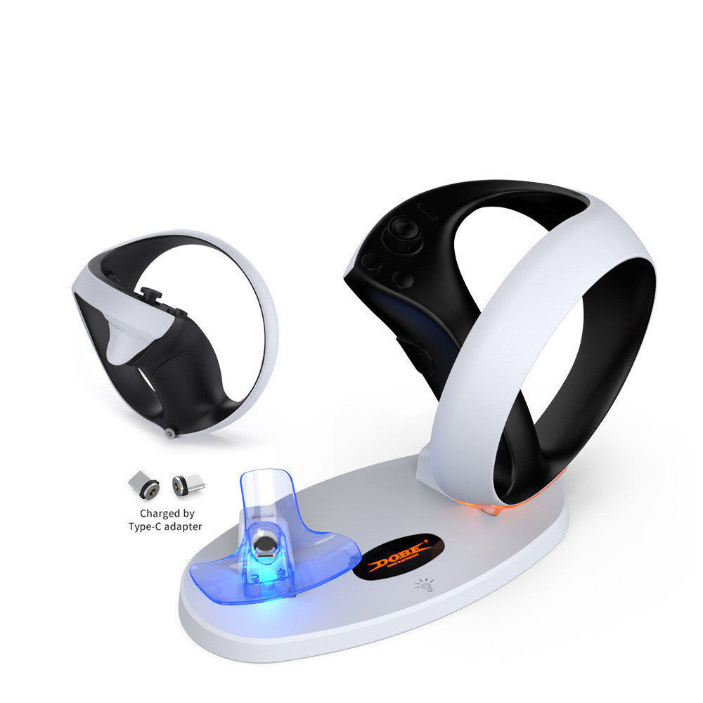 PS5 VR2 Double Handle Magnetic Charging Base PlayStation VR2 Handle Fixed Charger Bracket RGB Light