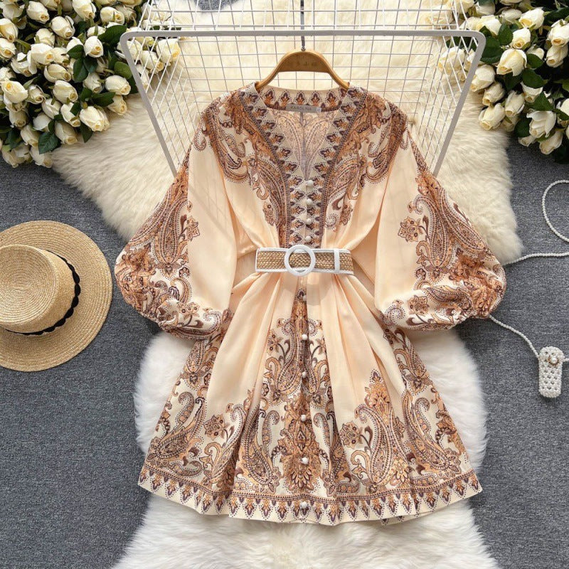 Socialite V-Neck Linen Dress for Women