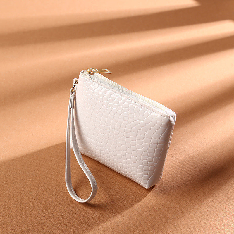 PU Leather Crocodile Pattern Solid Color Clutch Purse Bag