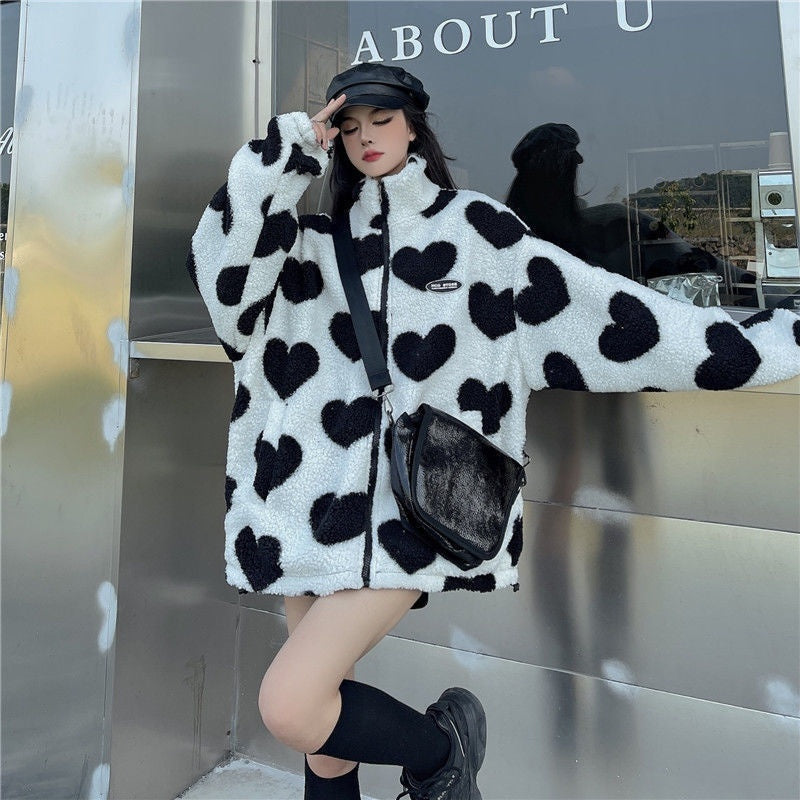 Love Lamb Reversible Fleece-Lined Cotton-Padded Coat