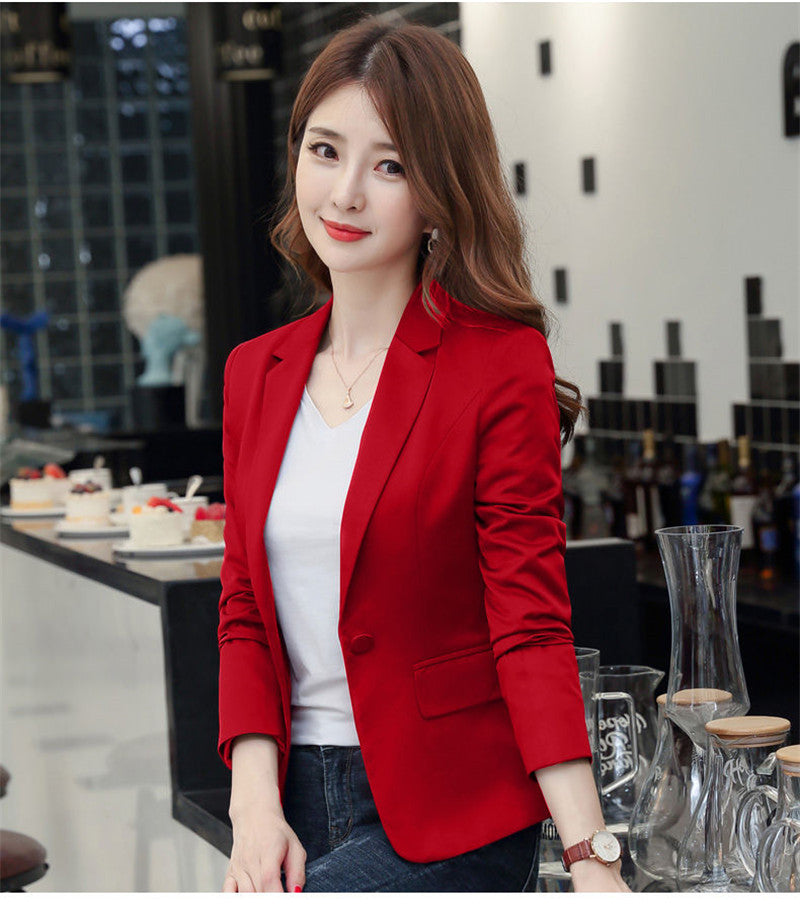 Ladies Slim Western-Style Casual Student Suit Jacket