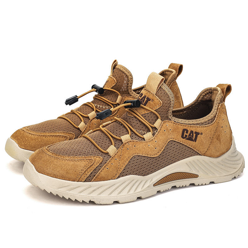 Men's Breathable Leather Casual Hiking Shoes Cross-Border Quality