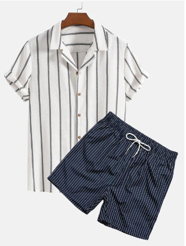 Men's Plus Size Casual 3D Digital Print Short Sleeve Hawaii Suit