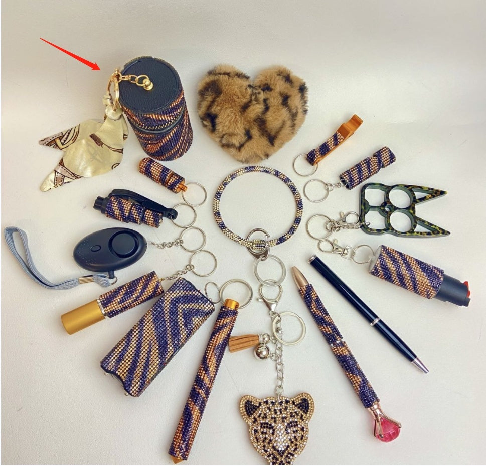 Silk Scarf Mini Keychain Storage 9.7x5cm