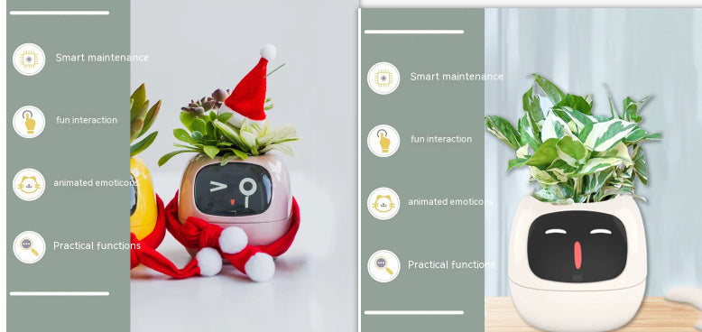 Smart Planter with 7 Sensors & AI Chips for Easy, Fun Plant Care – Over 49 Expressions