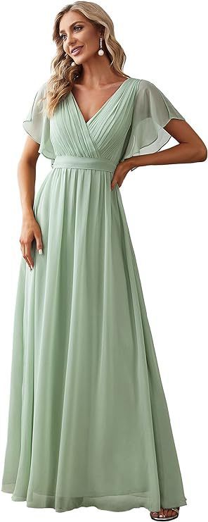 Frensh Chiffon Pure Color Mesh Dress