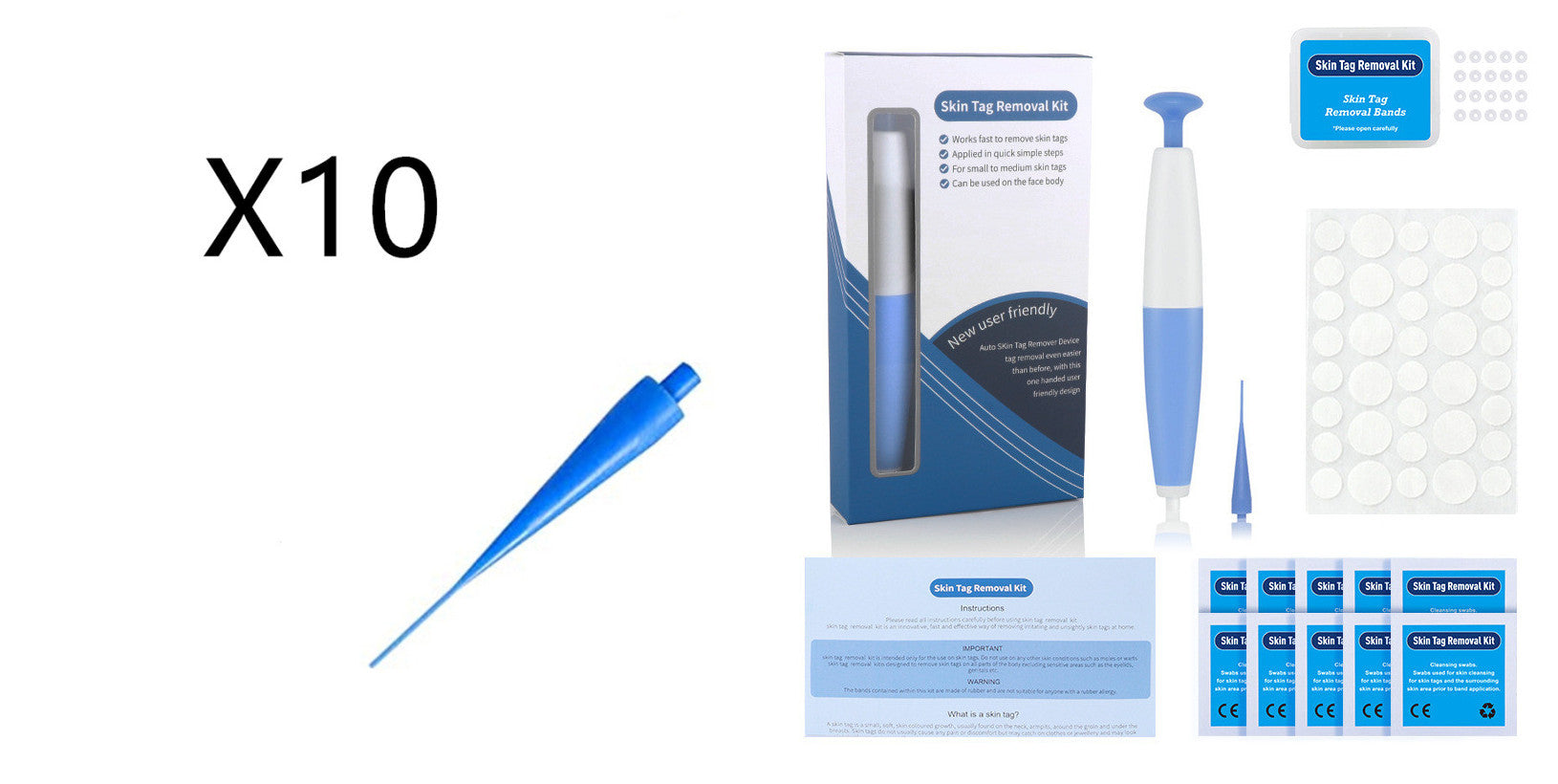 Skin Tag Removal Kit with Micro Bands – Safe, Painless Mole & Wart Remover for Home Use