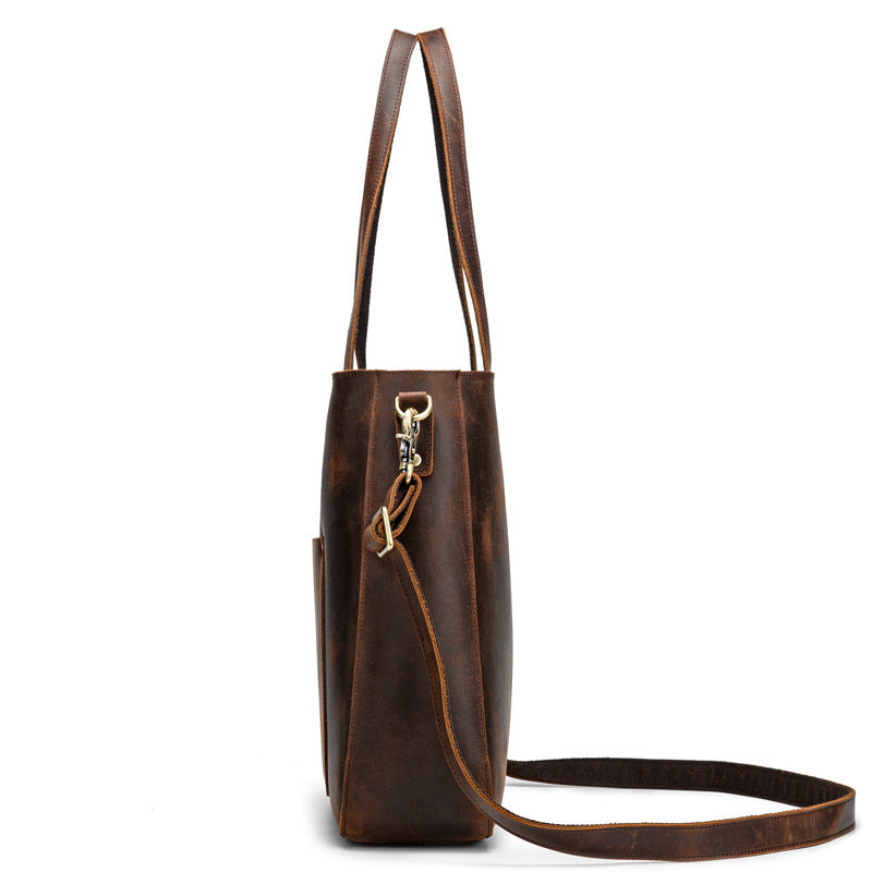 Genuine Leather Large-Capacity Women's Shoulder Bag Tote
