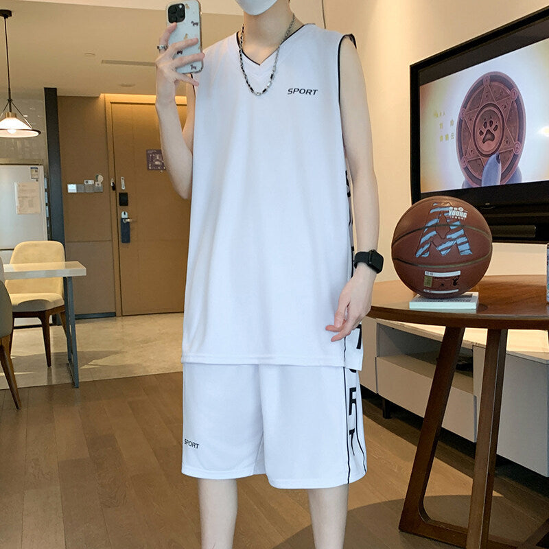 Short Sleeve Vest Leisure Sports Suit