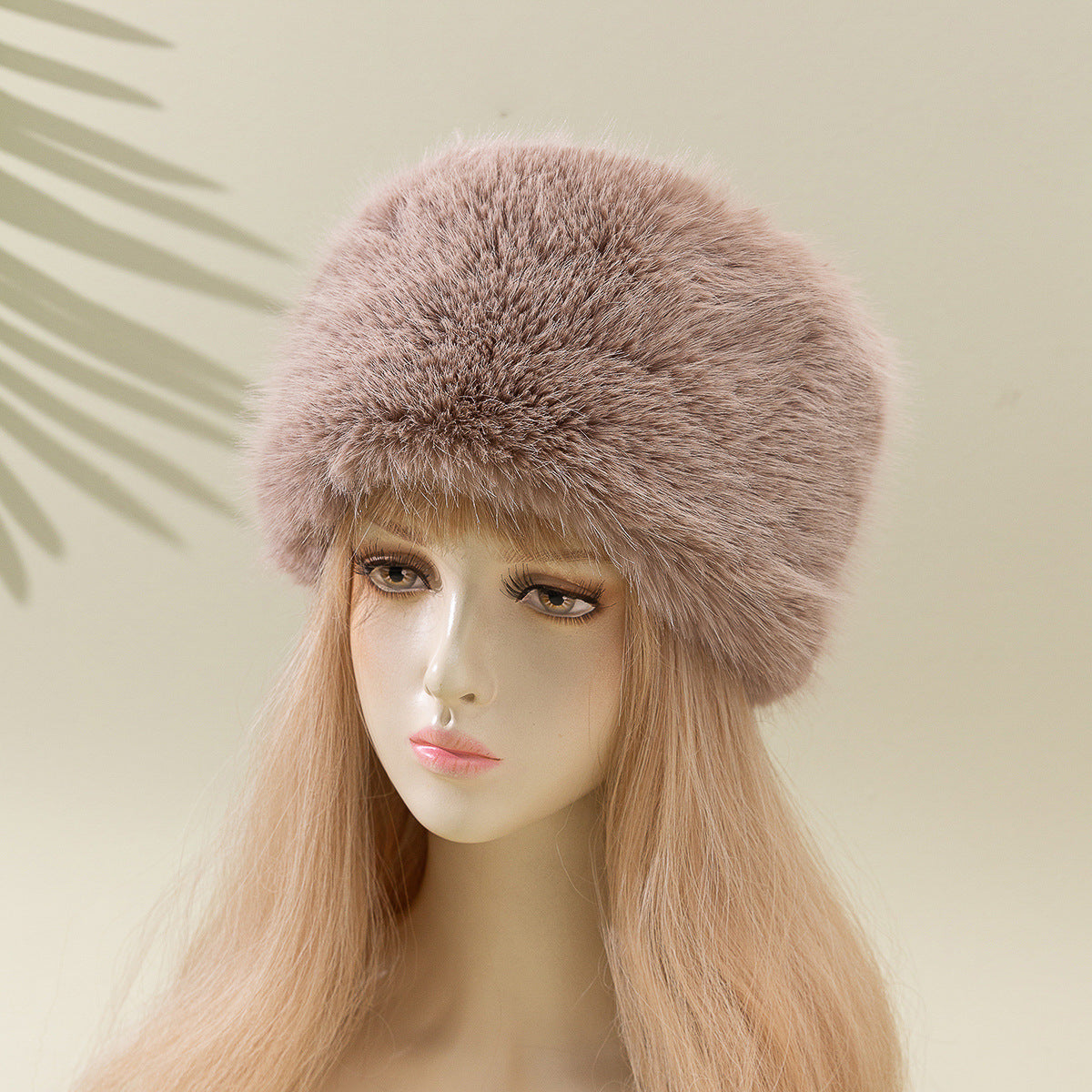 Chapeau Seau en Fourrure de Renard pour Femme, Protection des Oreilles, Chaud, Taille M (56-58 cm)