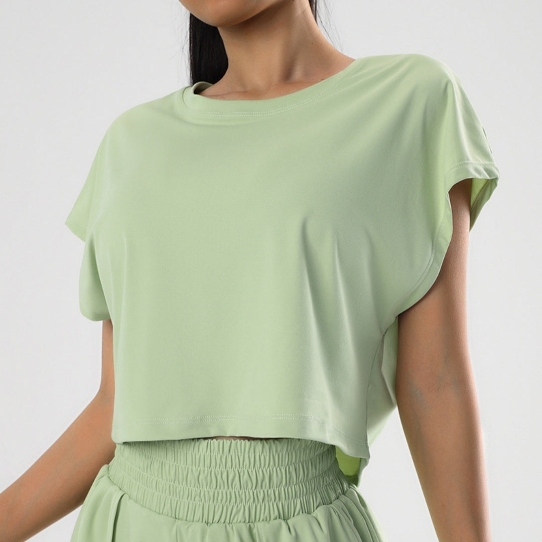 T-shirt fin minimaliste à séchage rapide pour femme