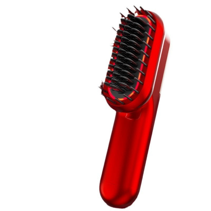 Mini Peigne Lissant Chauffant avec Ions Négatifs Soin Capillaire Doux Massant