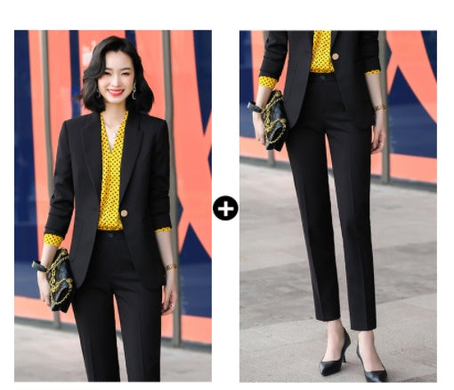 Spring & Autumn Commuter Women's Suits - Polyester Blend