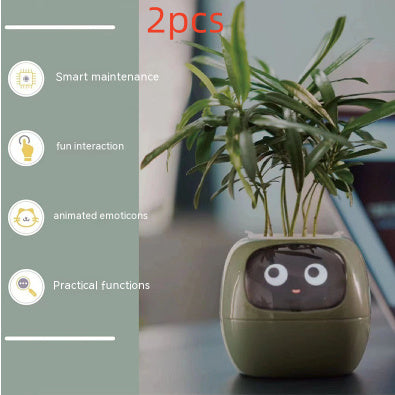 Smart Planter with 7 Sensors & AI Chips for Easy, Fun Plant Care – Over 49 Expressions