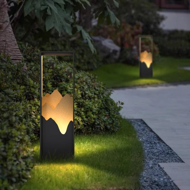 Chinese Style Outdoor Solar Yard Lamp Stainless Steel IP65