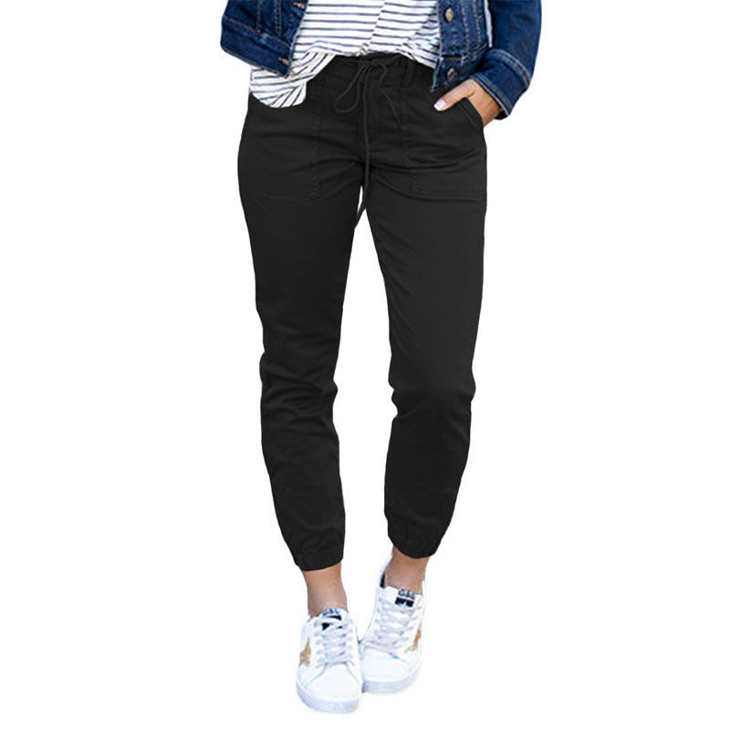 Women's Slim-Fit Cropped Pocket Pants in Gray, Green, Black & Khaki