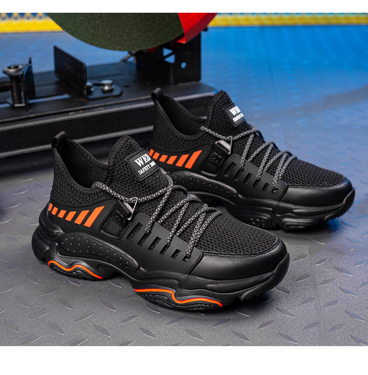 Flying Woven Steel Toe Safety Protection Shoes